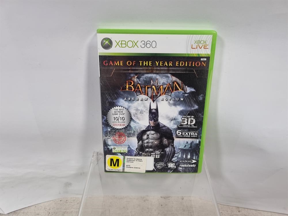 Batman Arkham Asylum Game of the Year Edition - Xbox 360 Game