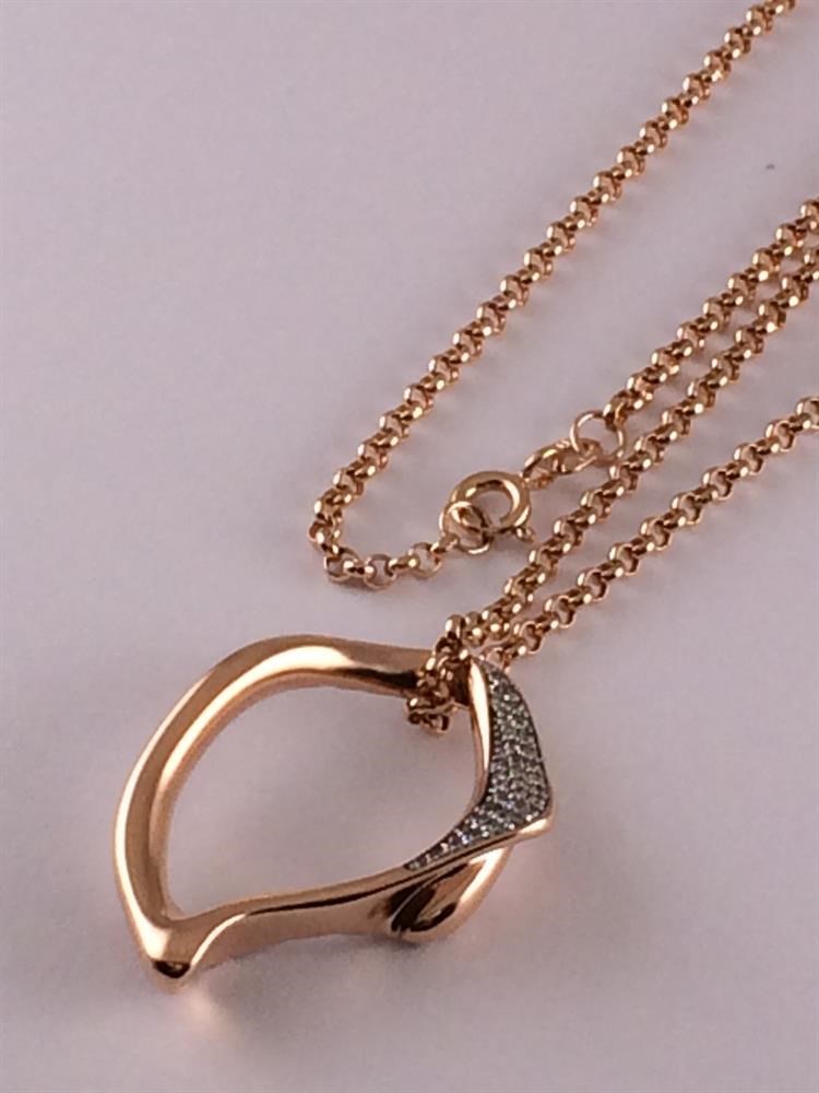 Cash Converters - 10CT Rose Gold Chain With 10CT Rose Gold & Diamond ...