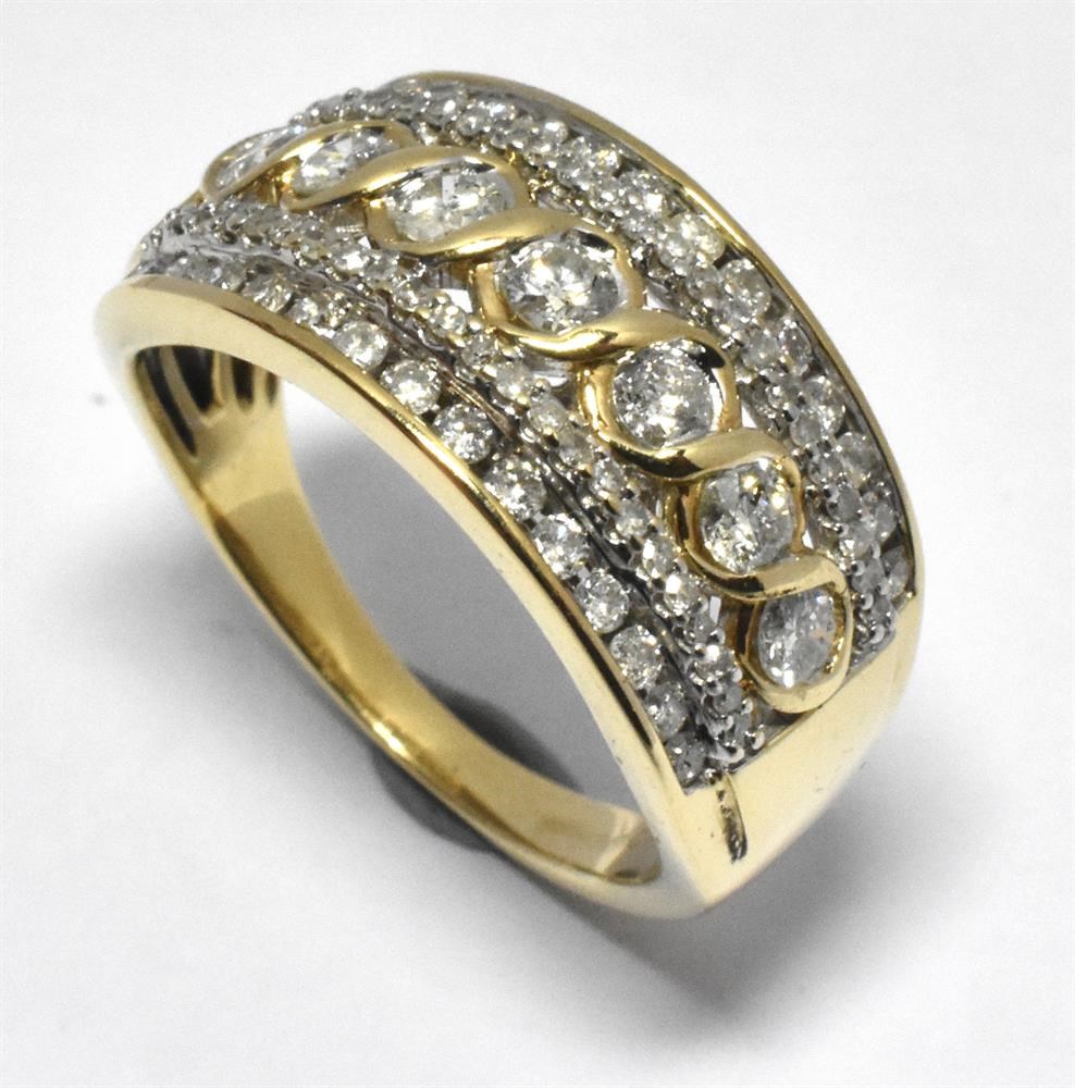 Cash Converters - Valued $2600 9CT Yellow Gold & Diamond Dress Ring