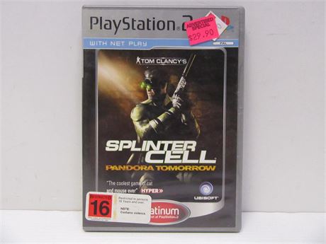 Splinter Cell Pandora Tomorrow Sony Playstation 2 Game