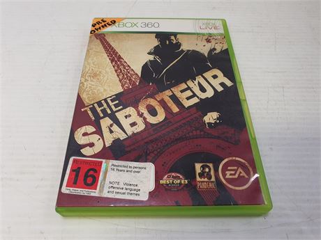 the saboteur xbox 360