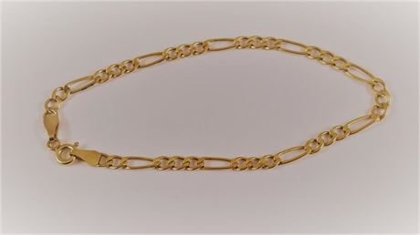 Secondhand 9ct Yellow Gold Figaro Bracelet at Segals Jewellers