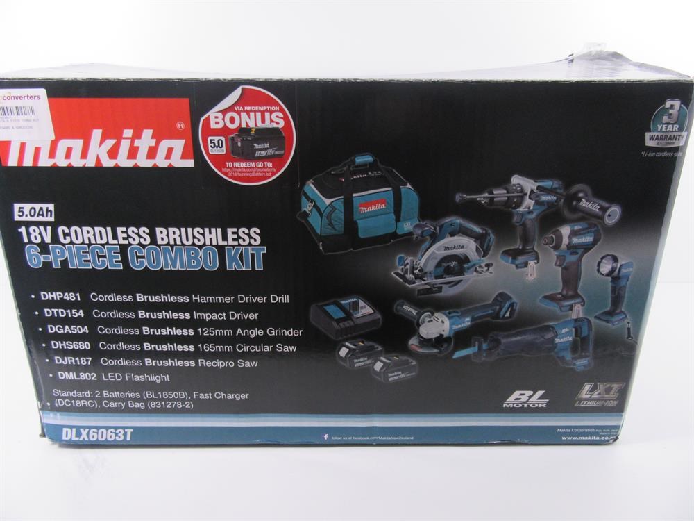 Cash Converters Makita 6 Piece Combo Kit DLX6063T