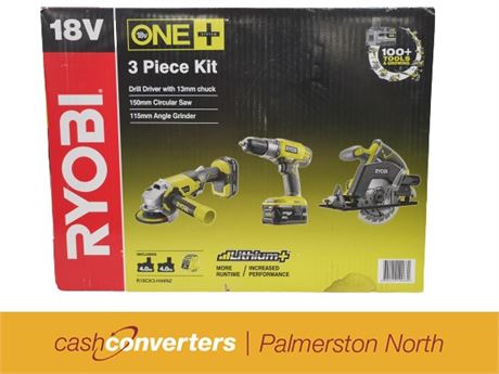 Cash Converters Ryobi Ryobi 18V One 3 Piece Kit 18V ONE PLUS 3 SET R18CK3H44NZ